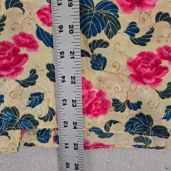 Vintage Victorias Secret Night Shirt Womens S Pink Cream Floral Missing Buttons - Picture 7 of 10
